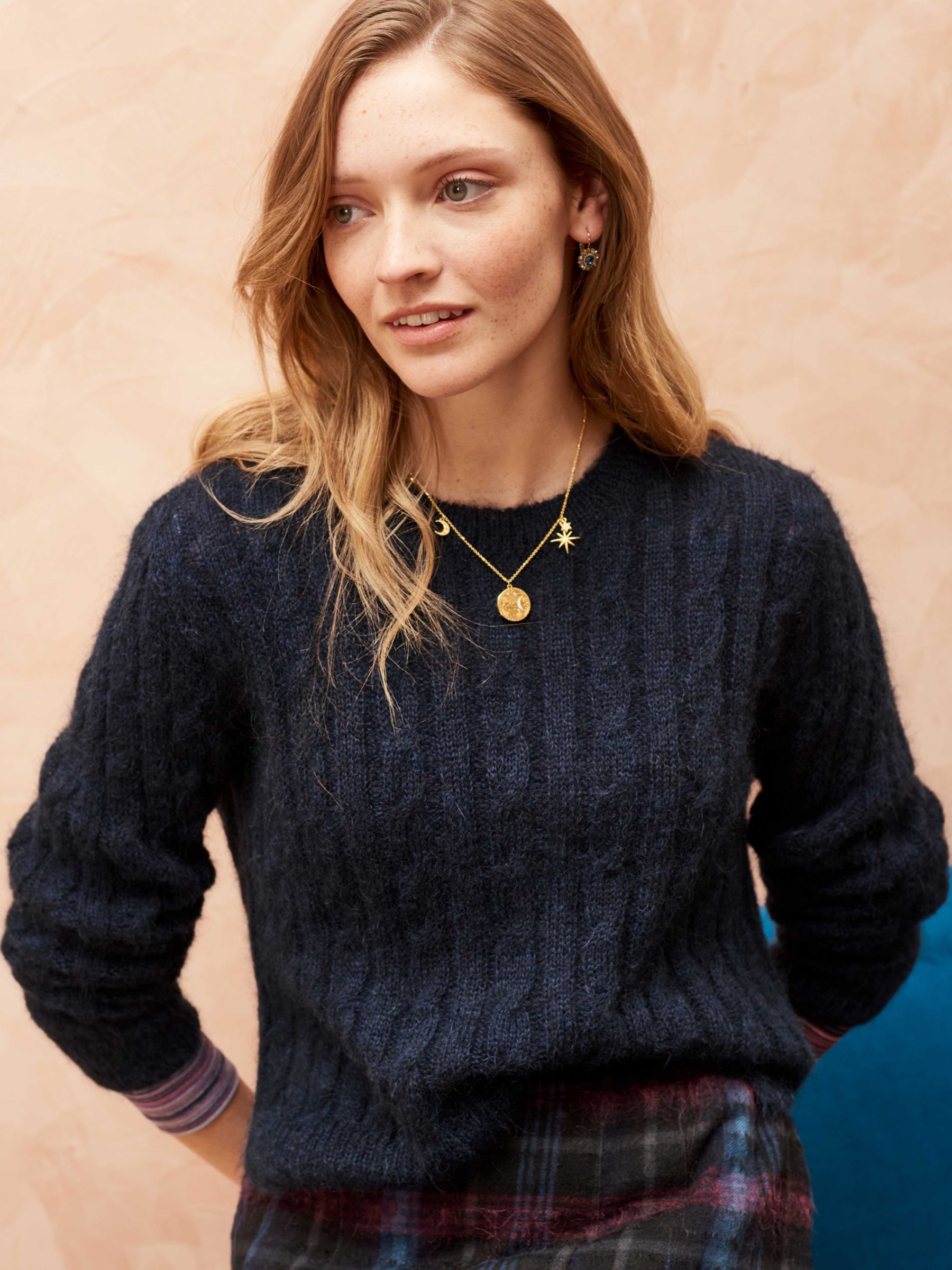 Buy Brora Mohair Cable Knit Jumper Online at johnlewis.com