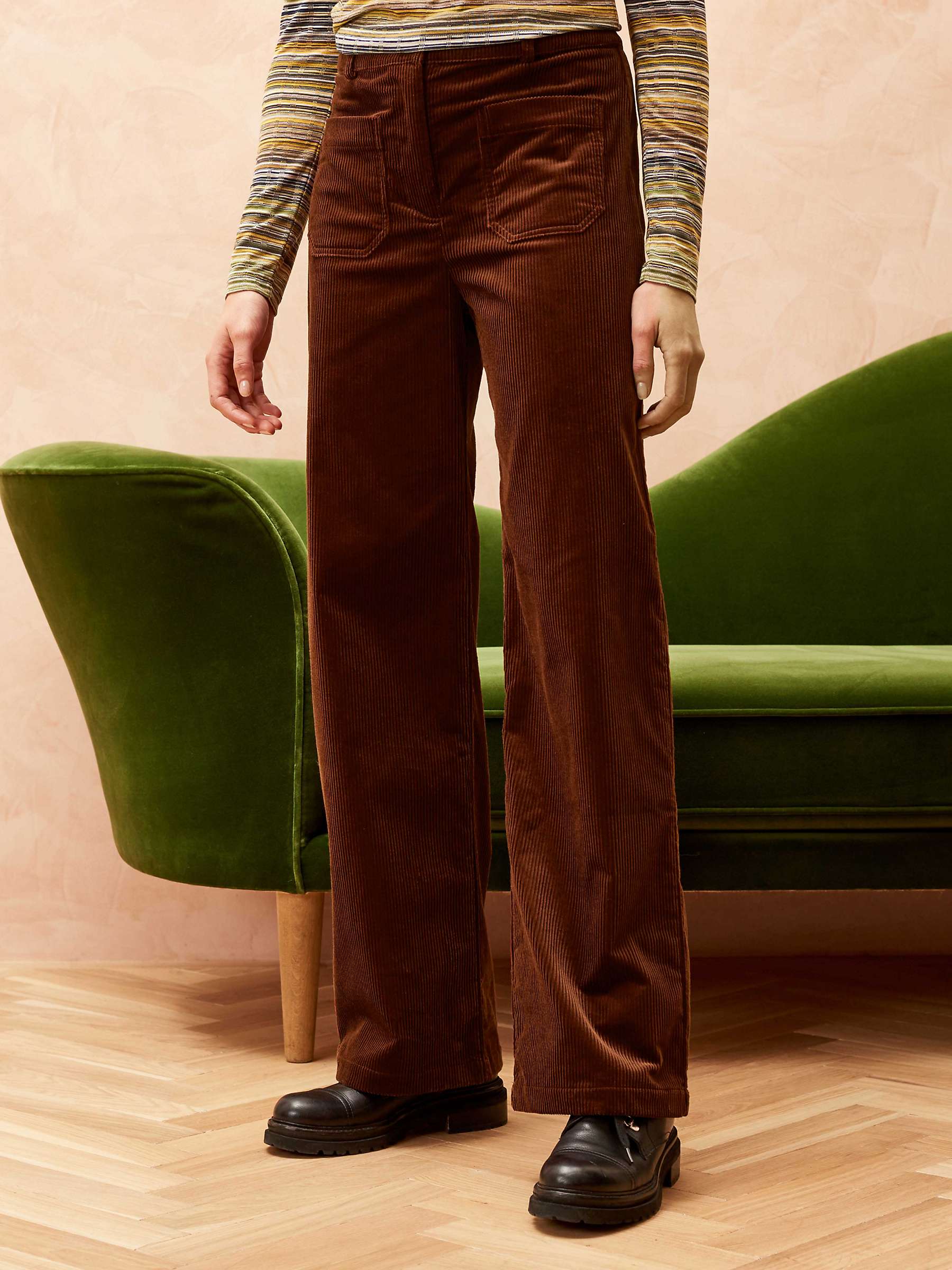 Buy Brora Corduroy Wide Leg Trousers Online at johnlewis.com