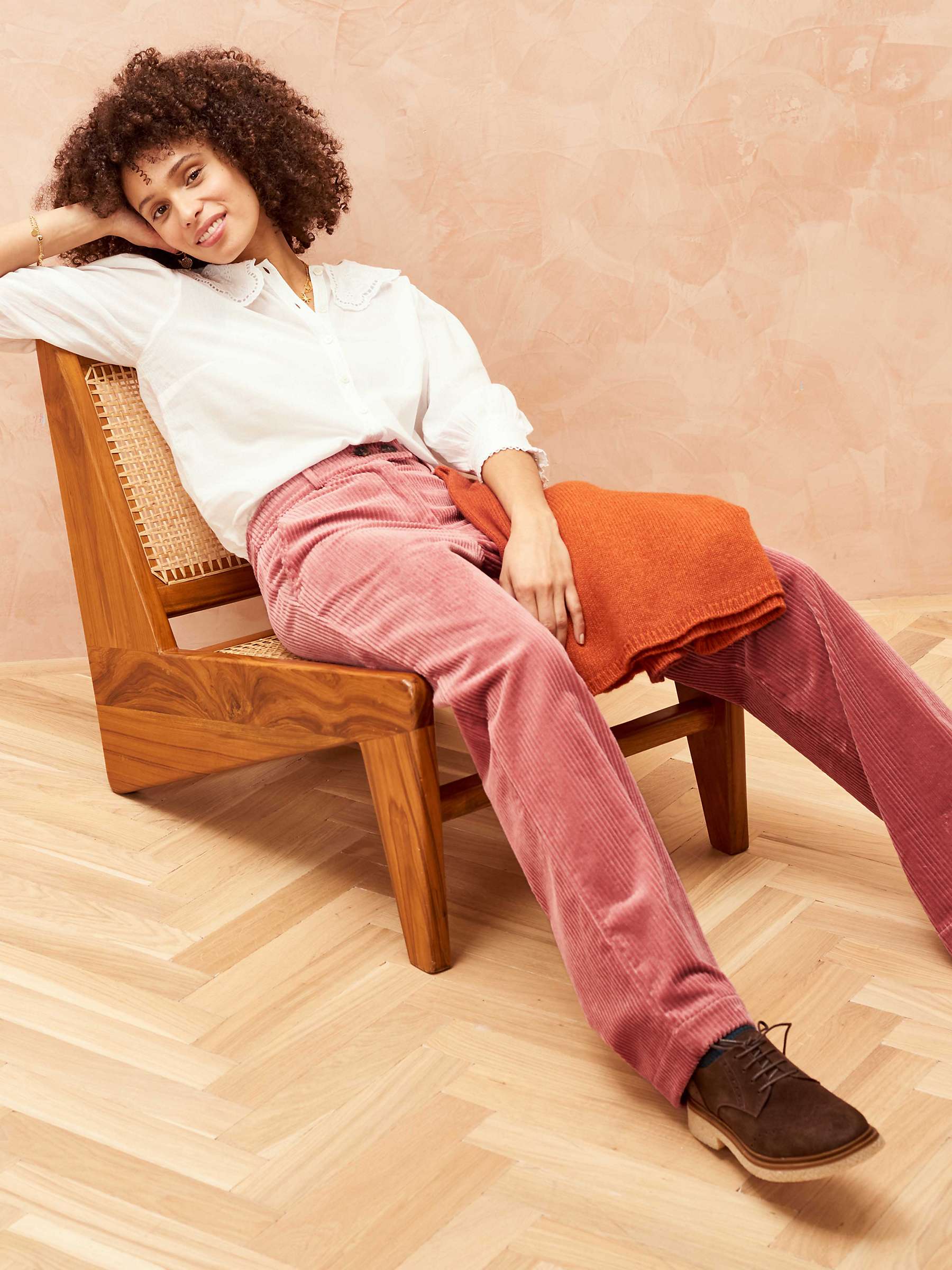 Buy Brora Jumbo Cord Trousers, Shell Online at johnlewis.com