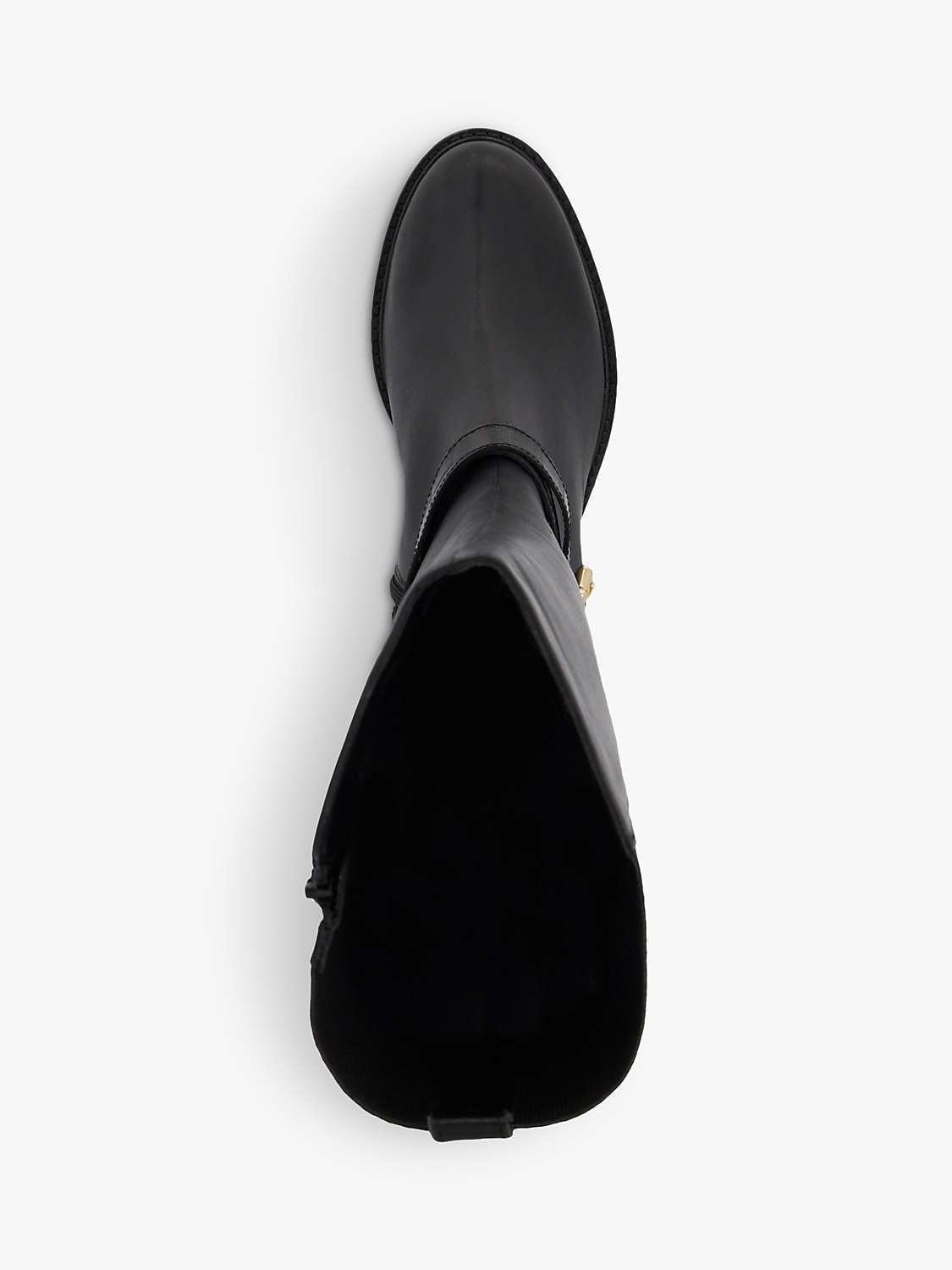 Buy Dune Tildy Knee High Leather Boots, Black Online at johnlewis.com