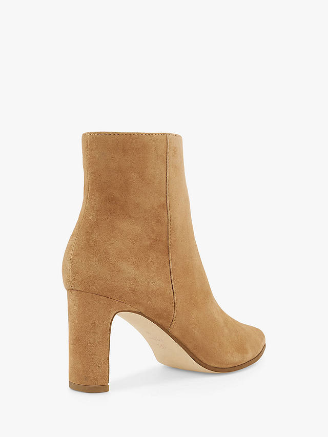 Dune Ottaly Suede Pointed Toe Ankle Boots, Camel