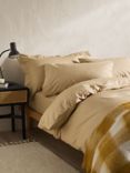 John Lewis Crisp & Fresh 200 Thread Count Egyptian Cotton Flat Sheet, Sand