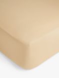 John Lewis Crisp & Fresh 200 Thread Count Egyptian Cotton Standard Fitted Sheet, Sand