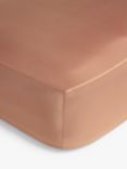 John Lewis Soft & Silky Tencel 300 Thread Count Fitted Sheet, Tuscan Clay