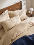 John Lewis Soft & Silky Tencel 300 Thread Count Fitted Sheet, Champagne
