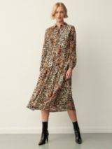 Finery Kalia Dress, Brown Leopard