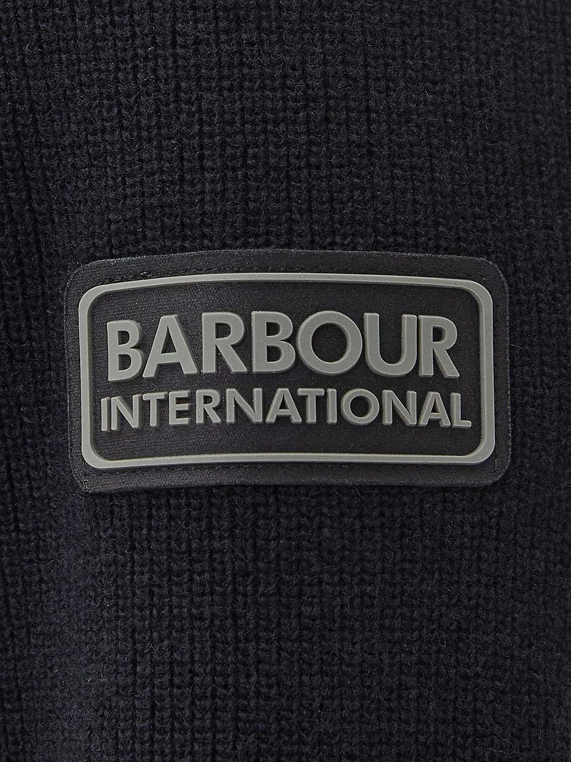 Buy Barbour International Corser Half Zip Jumper, Black Online at johnlewis.com
