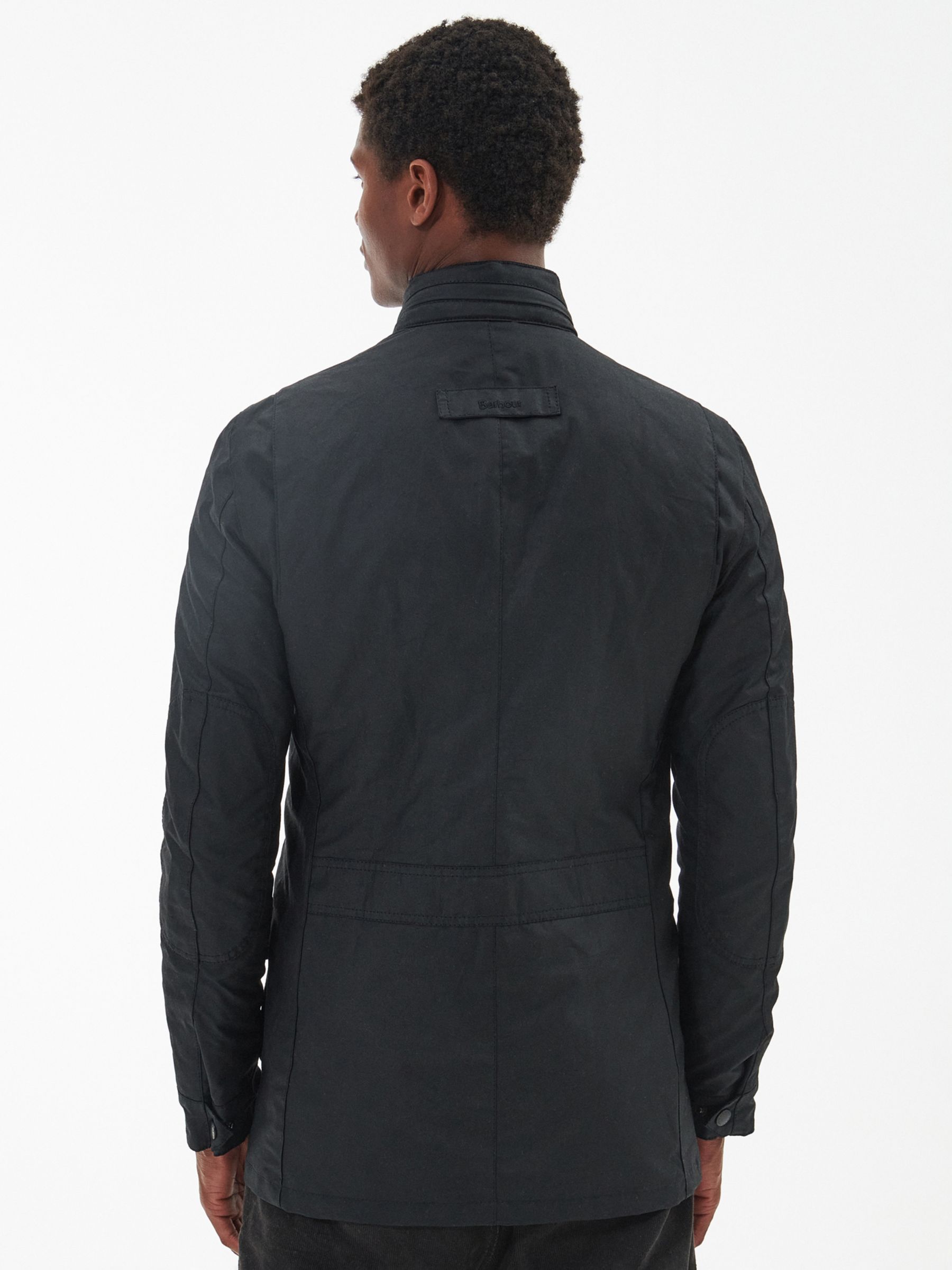 Barbour Corbridge Rugged Utility Style Waxed Jacket, Black, XL