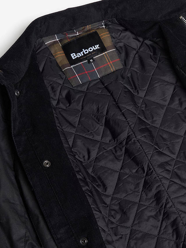 Barbour Corbridge Rugged Utility Style Waxed Jacket, Black