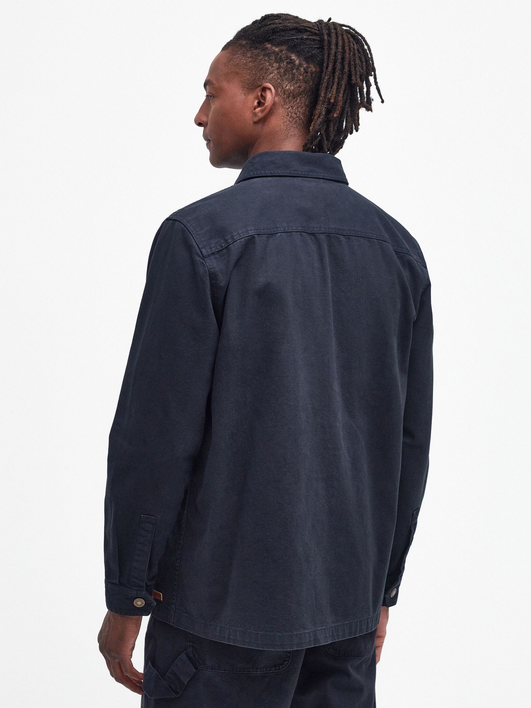 Barbour Tomorrow's Archive Adler Long Sleeve Overshirt, Indigo at John ...