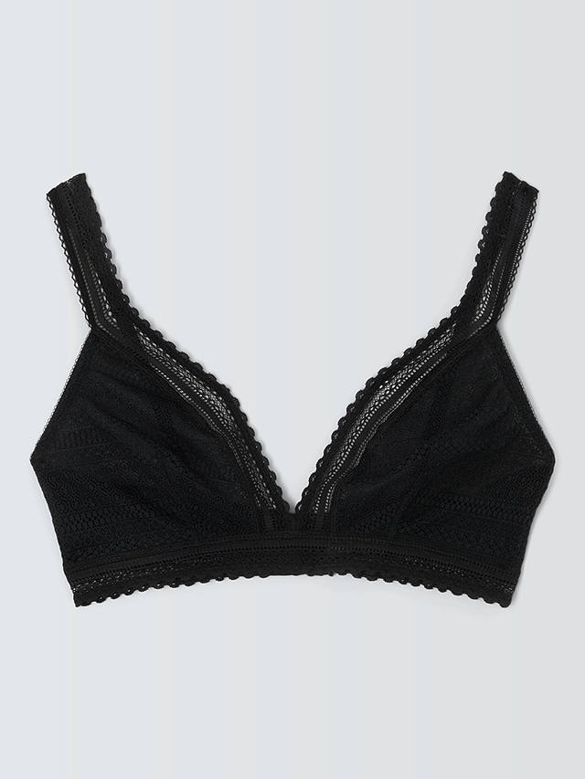 John Lewis ANYDAY Lily Lace Non-Wired Bra, Black