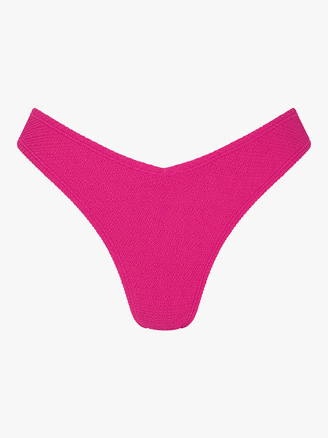 Accessorize Crinkle Bikini Bottoms, Pink Fuchsia