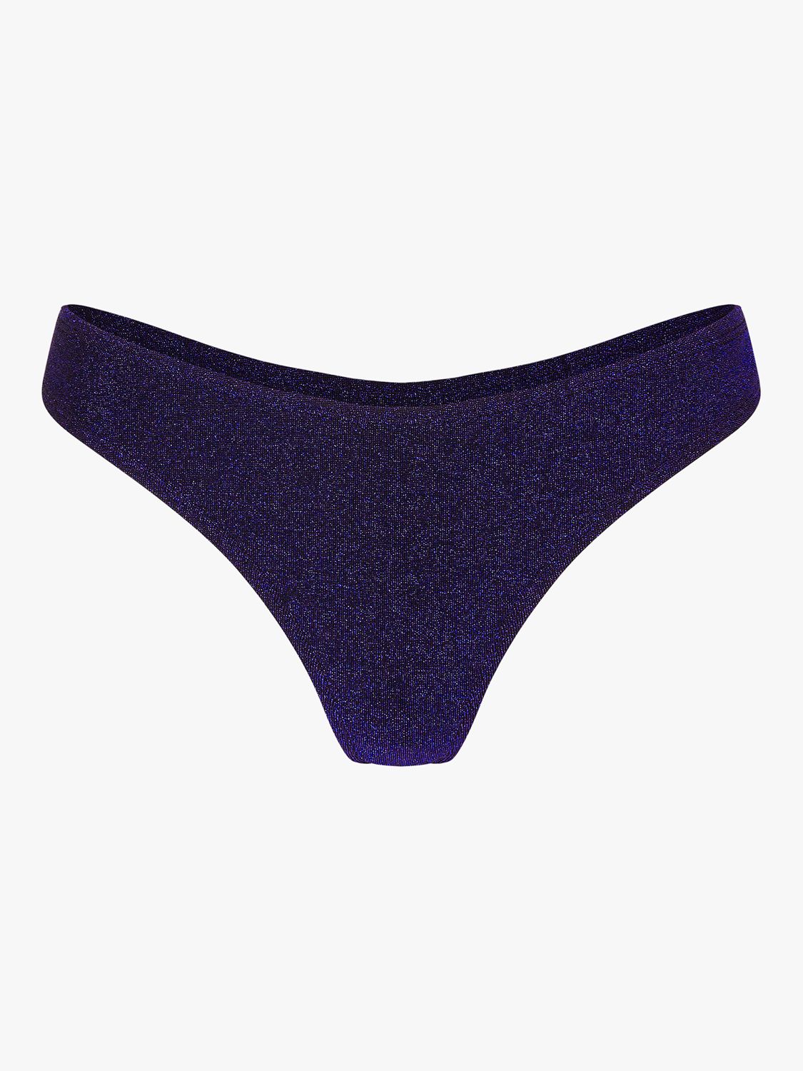 Accessorize Shimmer Bikini Bottoms, Dark Blue, 16