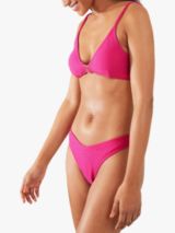 Wolf & Whistle Shine Non Wired Plunge Fuller Bust Bikini Top, Blue at John  Lewis & Partners