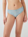 John Lewis Zayla Lace Brazilian Knickers, Aqua, Aqua