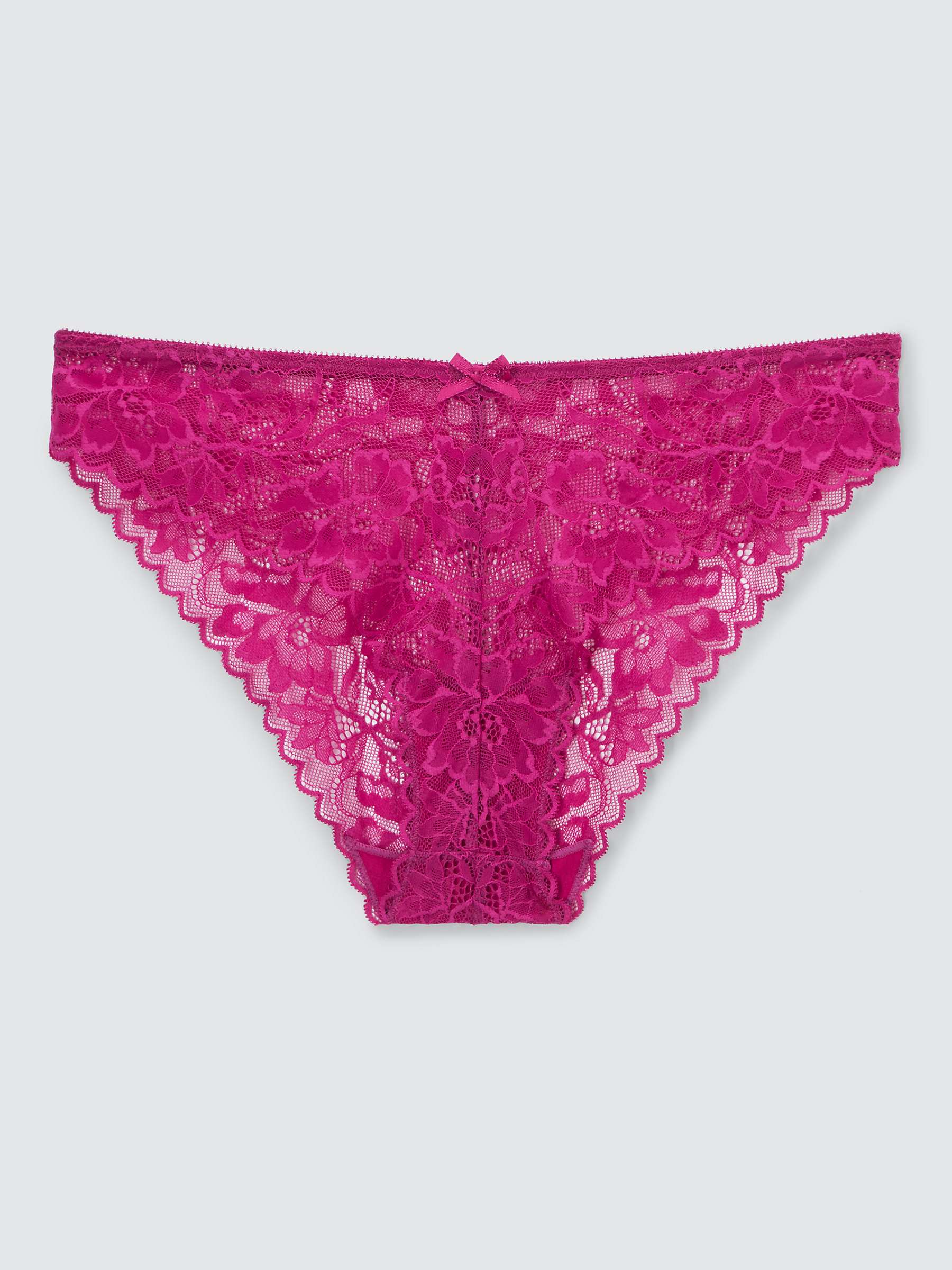Buy John Lewis Lianna Lace Brazilian Knickers, Pink Online at johnlewis.com