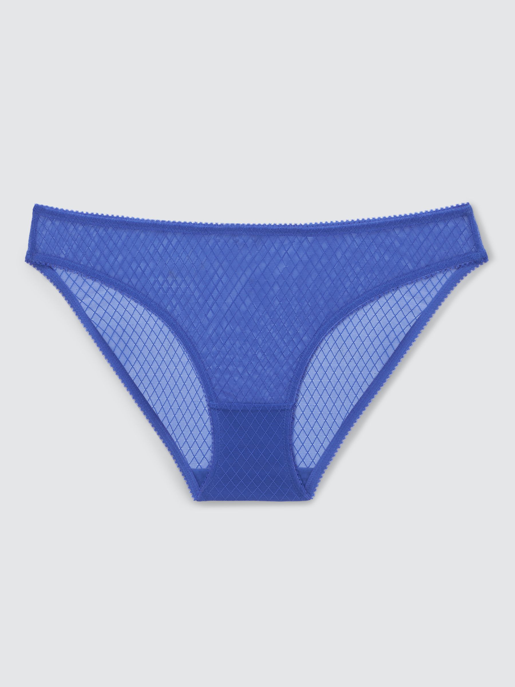 John Lewis Marley Geo Bikini Knickers, Cobalt, 10