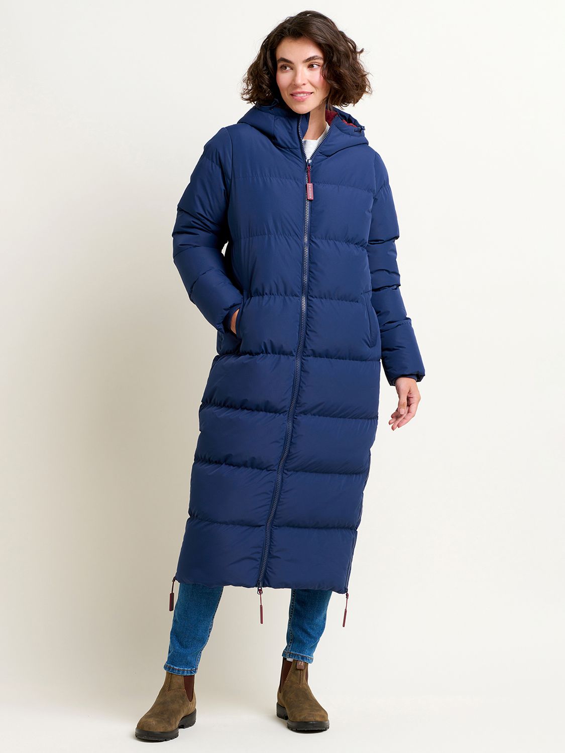 Brakeburn Longline Puffer Jacket, Blue