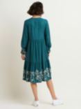 Brakeburn Anwen Embroidered Tiered Dress, Teal