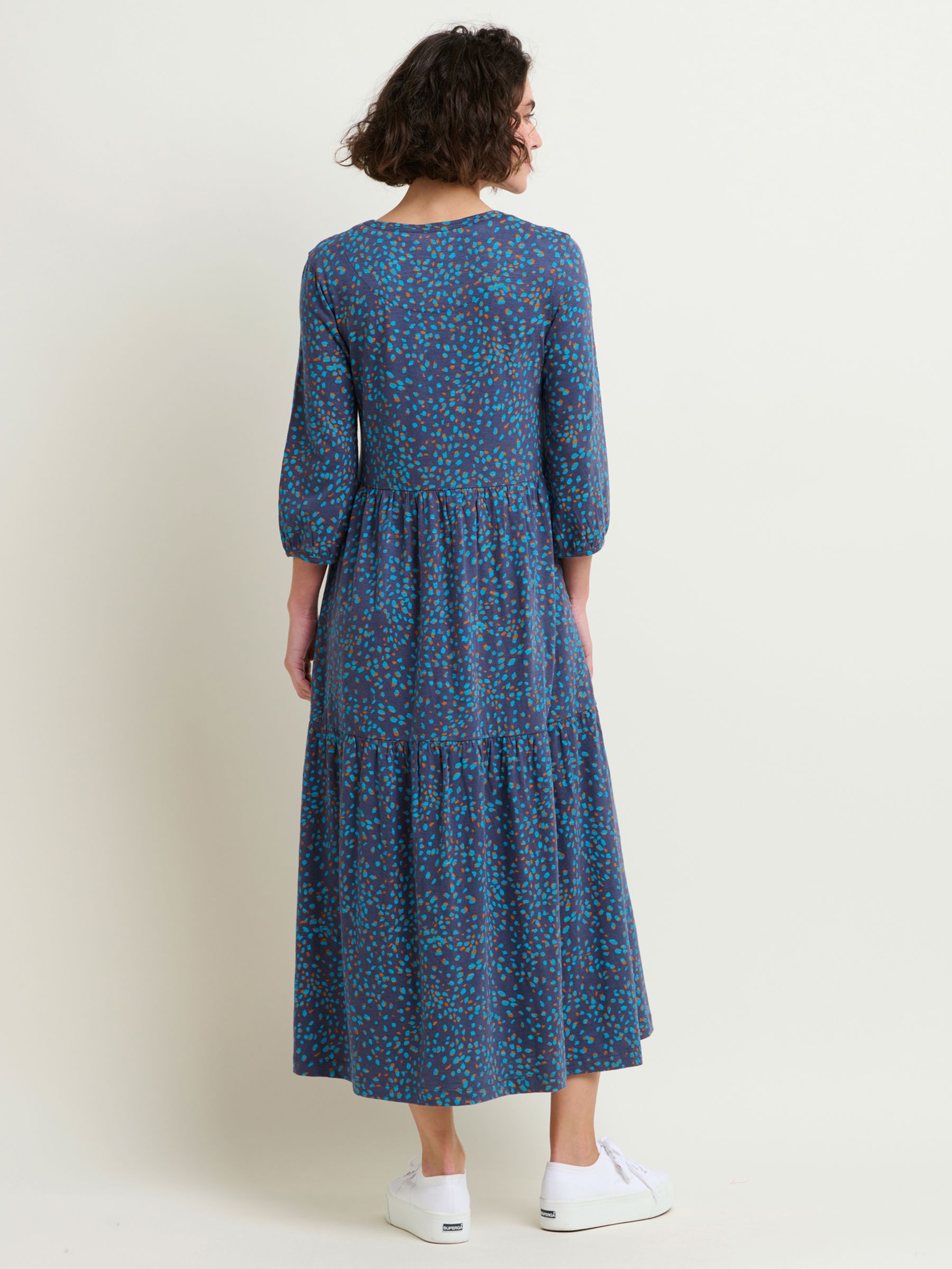 Brakeburn Abstract Spot Maxi Dress, Blue/Multi at John Lewis & Partners