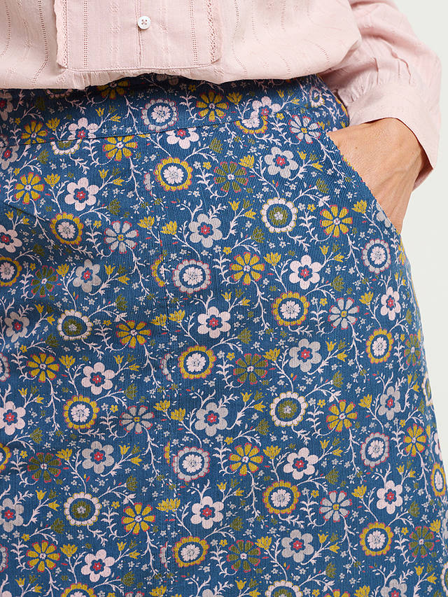 Brakeburn Folk Floral Cotton Cord Skirt, Multi at John Lewis & Partners
