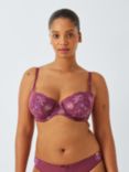 AND/OR Astrid Lace Balcony Bra, Plum