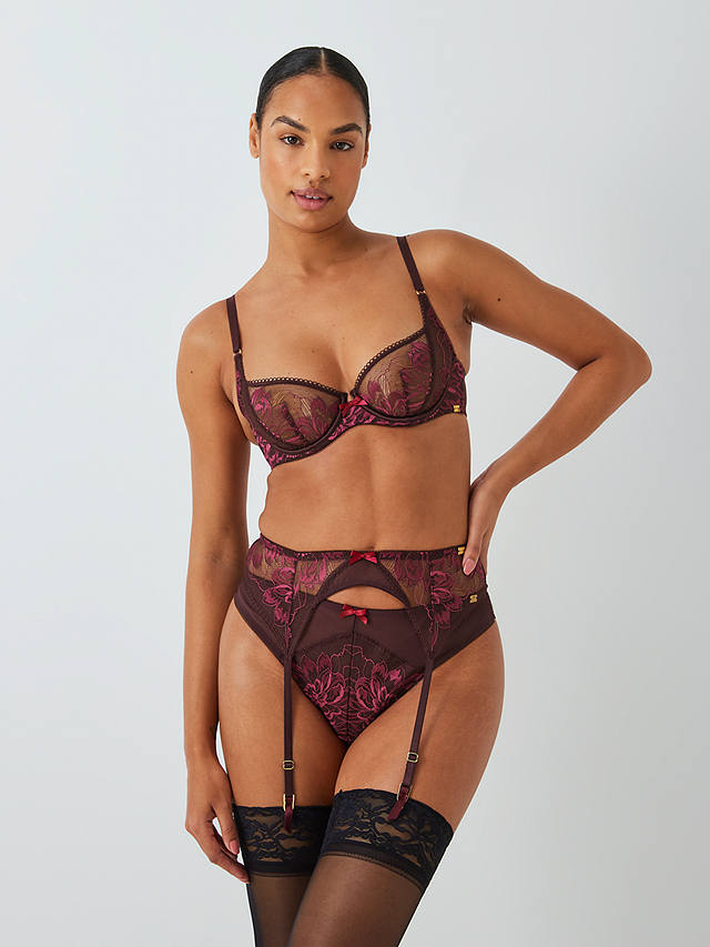AND/OR Cindy Lace Suspenders, Plum