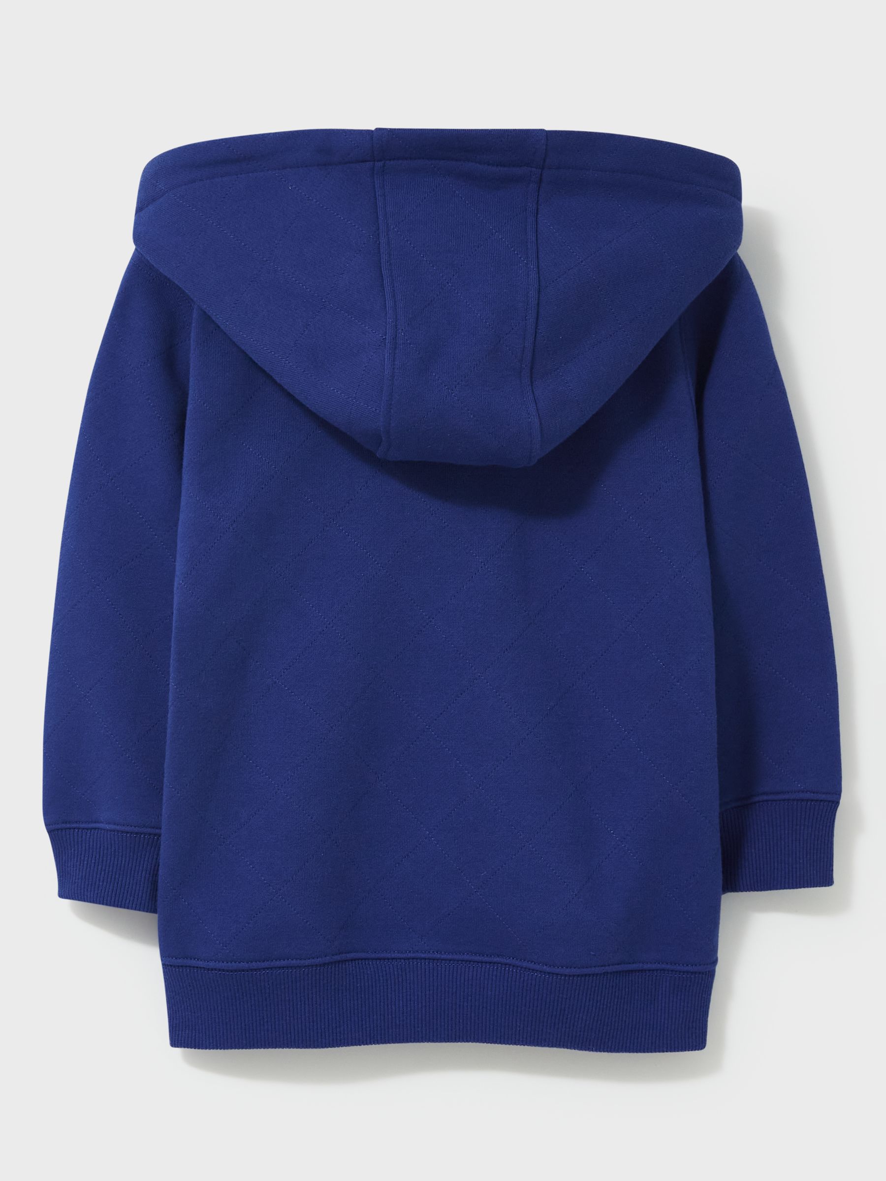 Buy Crew Clothing Kids' Half Button Hoodie, Mid Blue Online at johnlewis.com