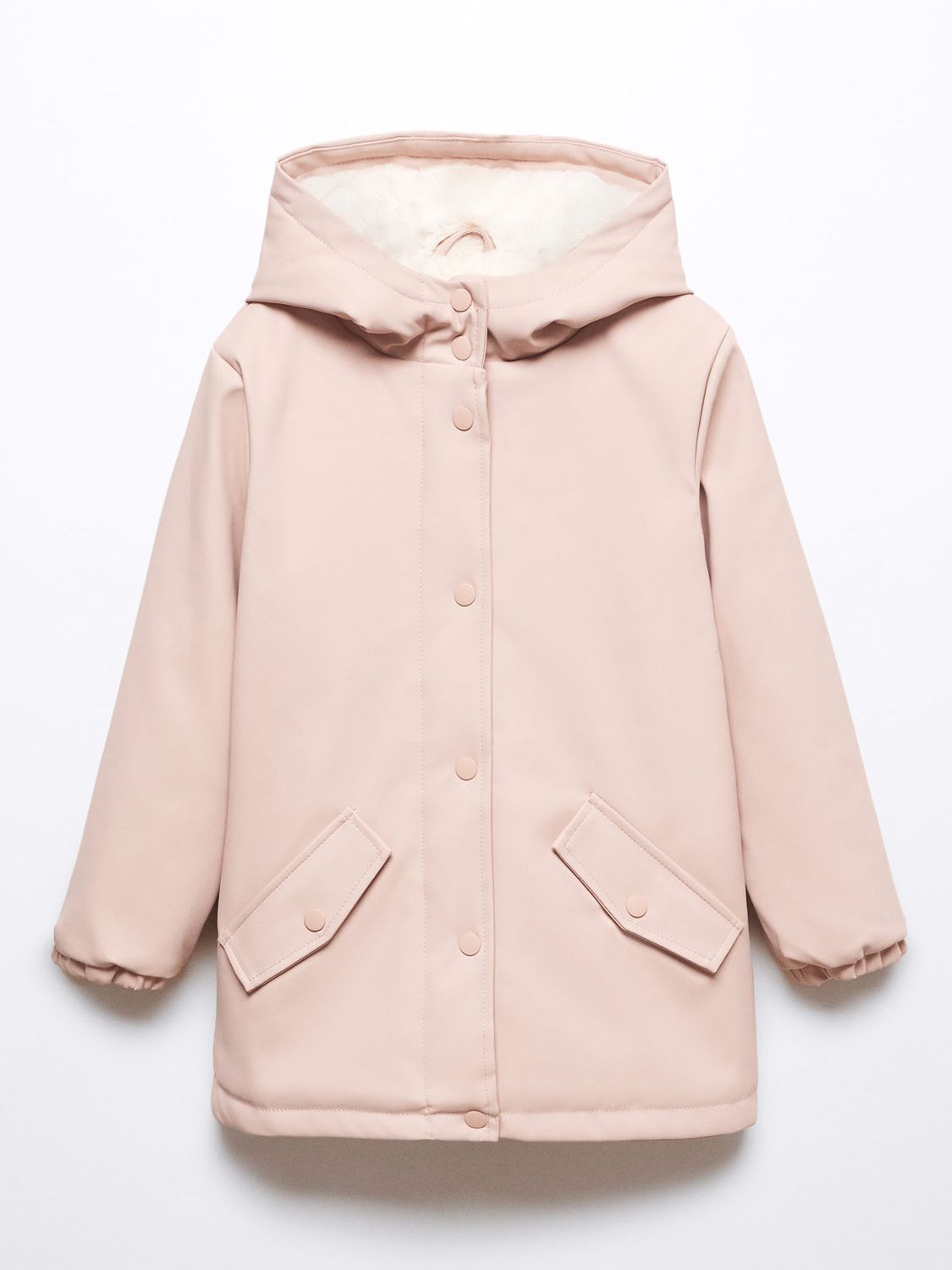 FAUX SHEARLING LINED HOODED PARKA