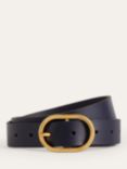 Boden Classic Leather Belt, Navy