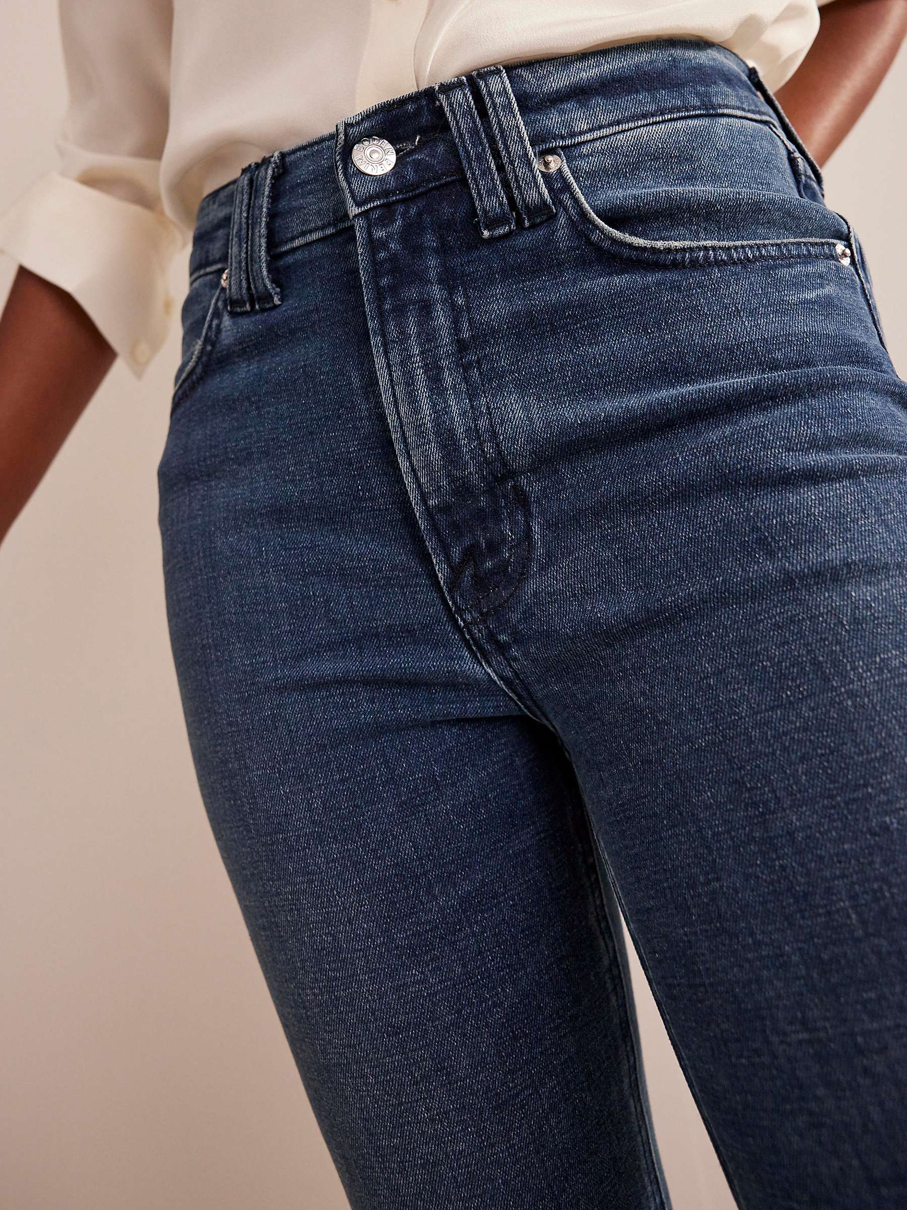 Buy Boden Mid-Rise Slim Flare Jeans, Mid Vintage Online at johnlewis.com