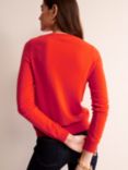 Boden Eva Cashmere Crew Neck Jumper, Fiesta Orange