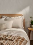 John Lewis Comfy & Relaxed Washed Cotton Flat Sheet, Almond