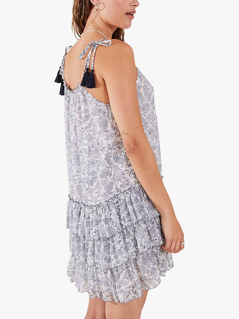 Buy Accessorize Strappy Tiered Mini Dress, White/Multi Online at johnlewis.com