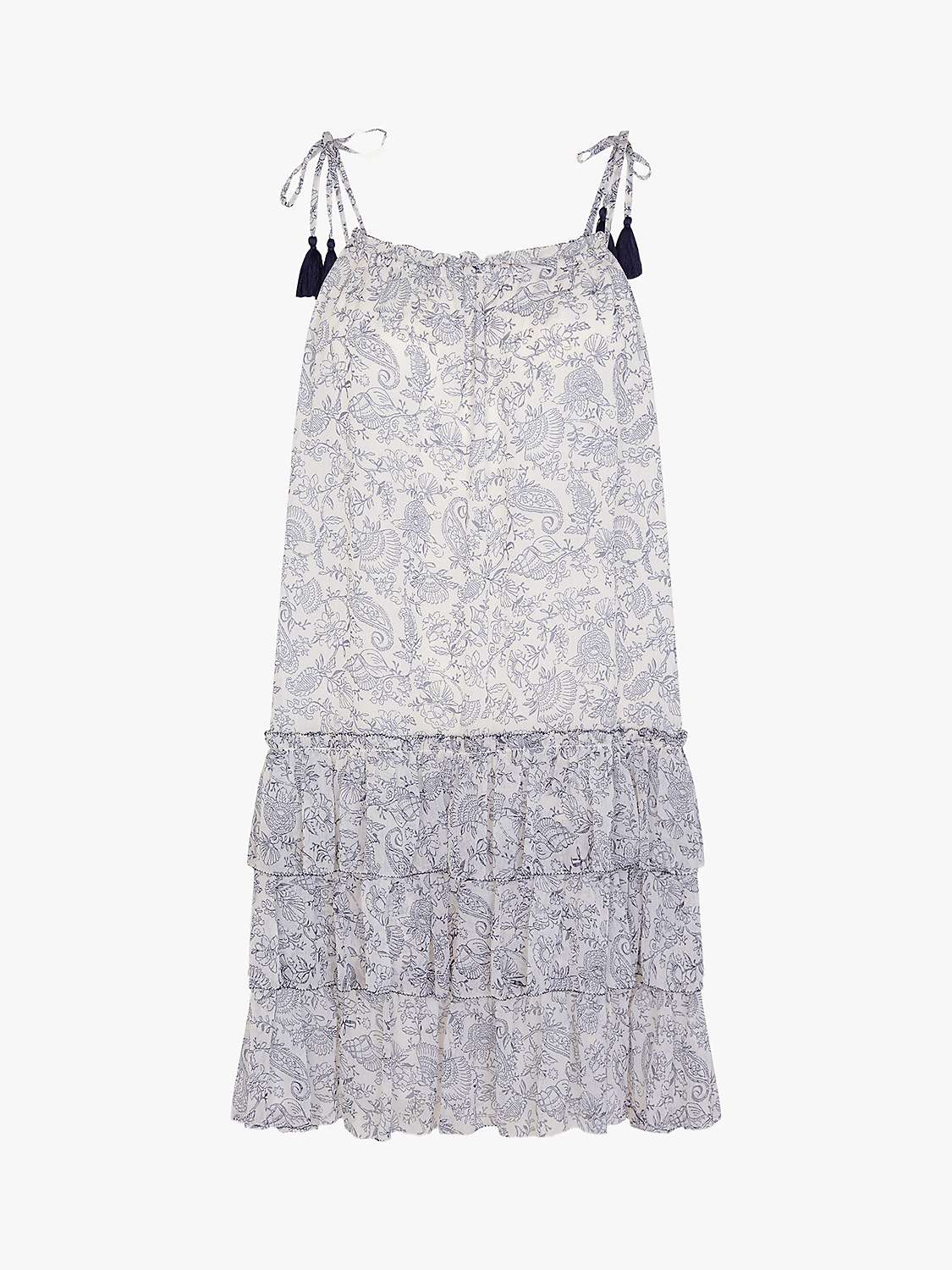 Buy Accessorize Strappy Tiered Mini Dress, White/Multi Online at johnlewis.com