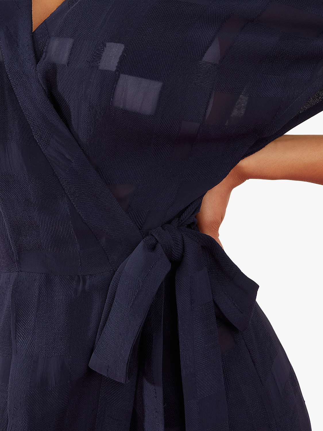 Buy Accessorize Geo Jacquard Wrap Dress, Dark Blue Online at johnlewis.com