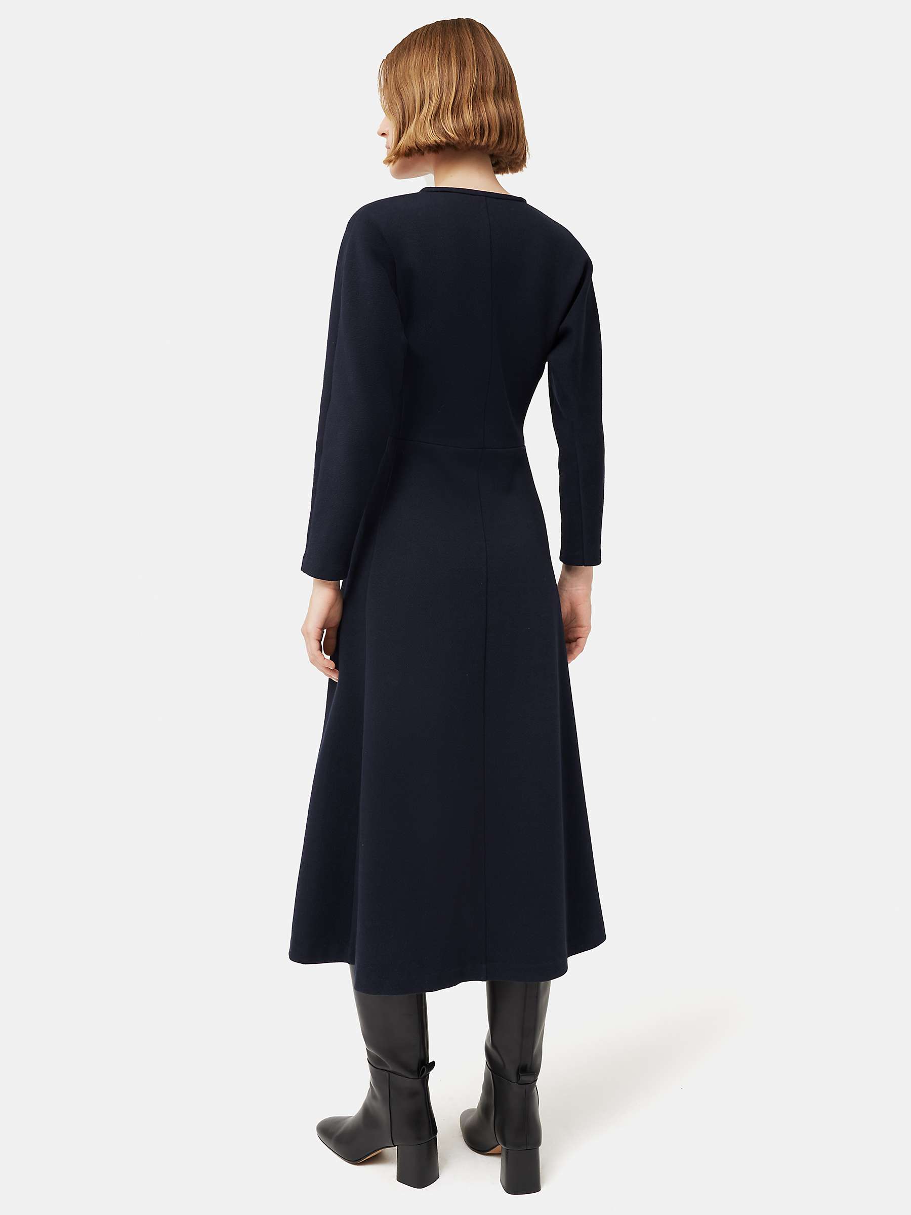 Buy Jigsaw Heavy Crepe Jersey Zip Midi Dress Online at johnlewis.com