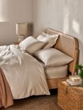 John Lewis Crisp & Fresh 200 Thread Count Easy Care Organic Cotton Bedding, Almond