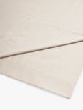 John Lewis Crisp & Fresh 200 Thread Count Easy Care Organic Cotton Flat Sheets, Almond