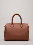 Phase Eight Grained Leather Bowling Bag, Brown