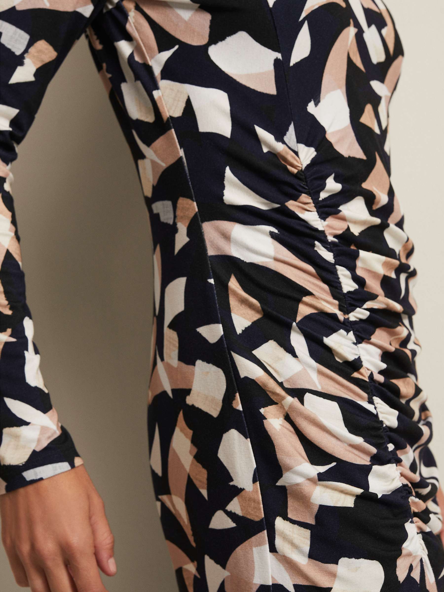 Buy Phase Eight Jordana Geometric Print Midi Dress, Navy/Multi Online at johnlewis.com