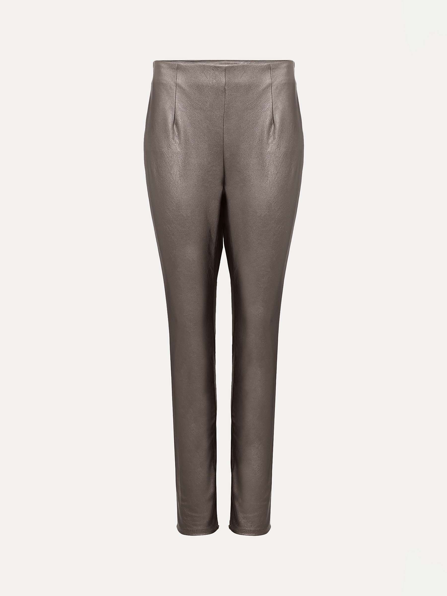 Buy Phase Eight Amina Faux Leather Metallic Leggings, Silver Online at johnlewis.com