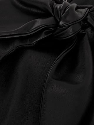 Phase Eight Noha Faux Leather Midi Pencil Skirt, Black