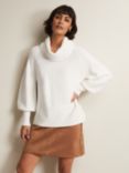 Phase Eight Dahlie Cotton Cashmere Blend Jumper, Ivory