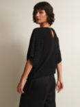 Phase Eight Gill Embellished Ribbed Jumper, Black