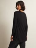 Phase Eight Alaina Longline Zip Detail Tunic Top, Black