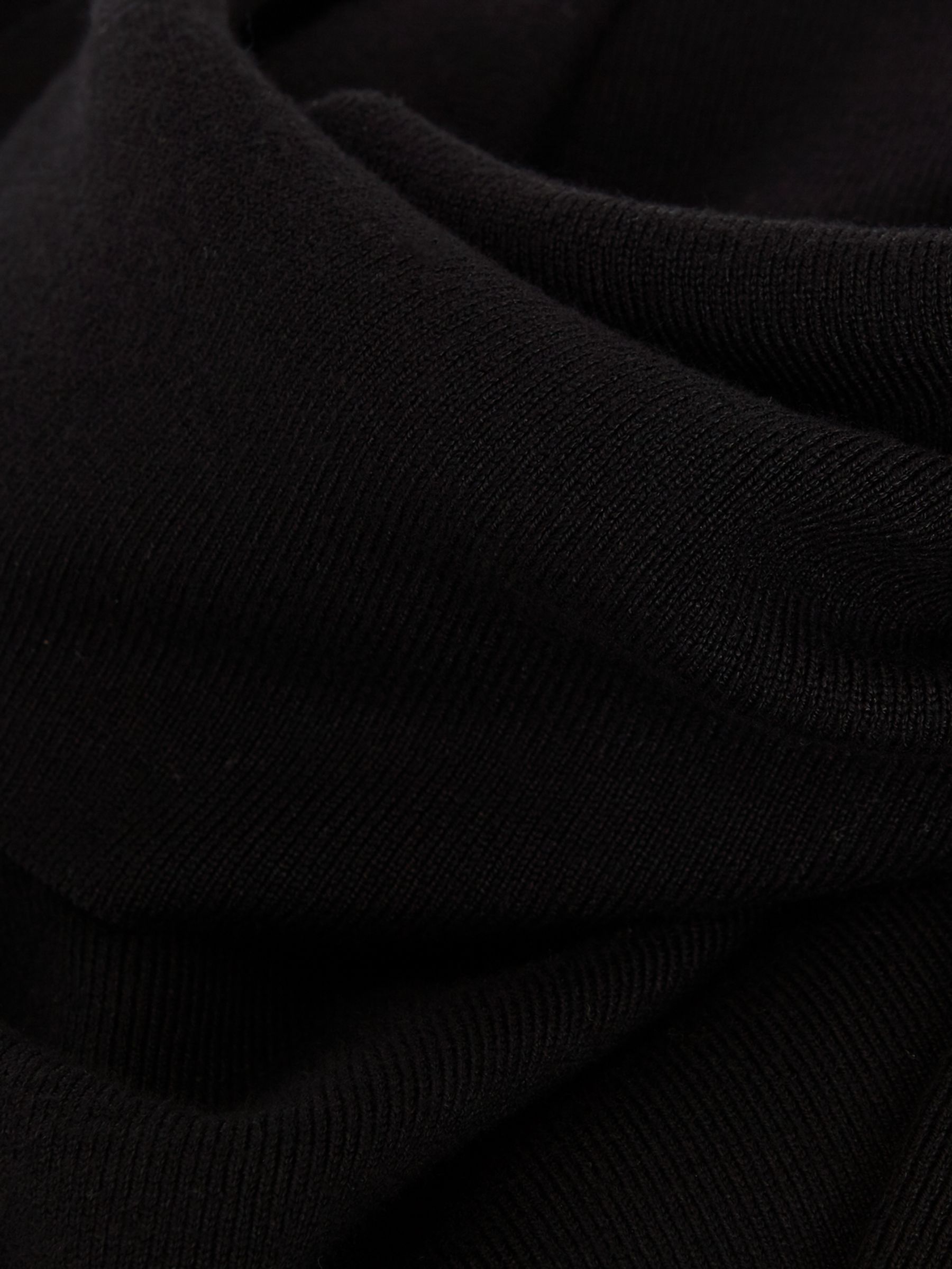 Phase Eight Nya Fine Knit Bardot Top, Black at John Lewis & Partners
