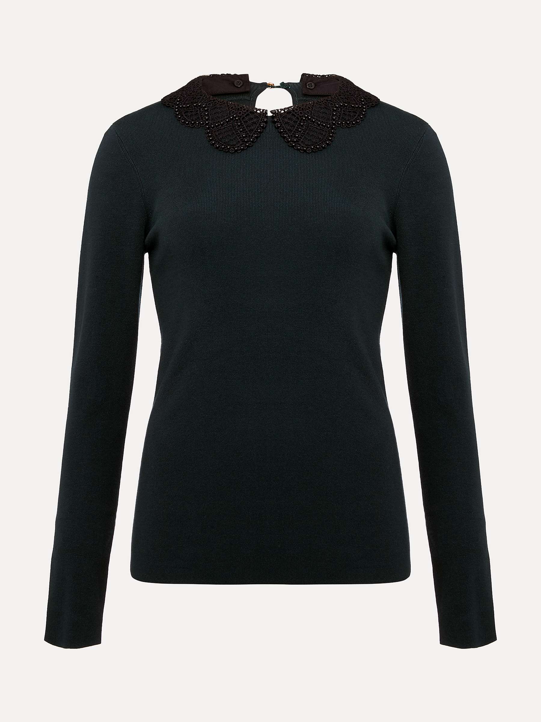 Buy Phase Eight Evelyn Fine Knit Top, Forest Online at johnlewis.com