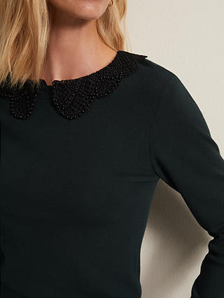 Phase Eight Evelyn Fine Knit Top, Forest