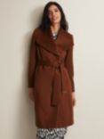 Phase Eight Nicci Belted Wool Blend Coat, Tan